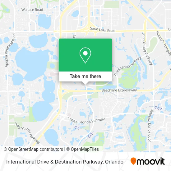Mapa de International Drive & Destination Parkway
