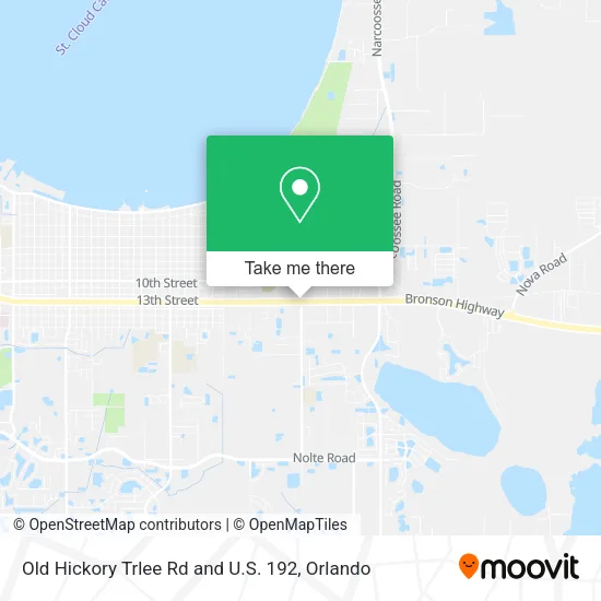 Old Hickory Trlee Rd and U.S. 192 map