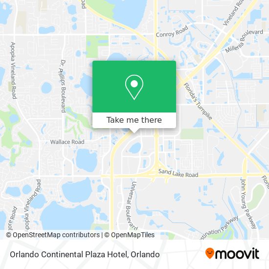 Orlando Continental Plaza Hotel map