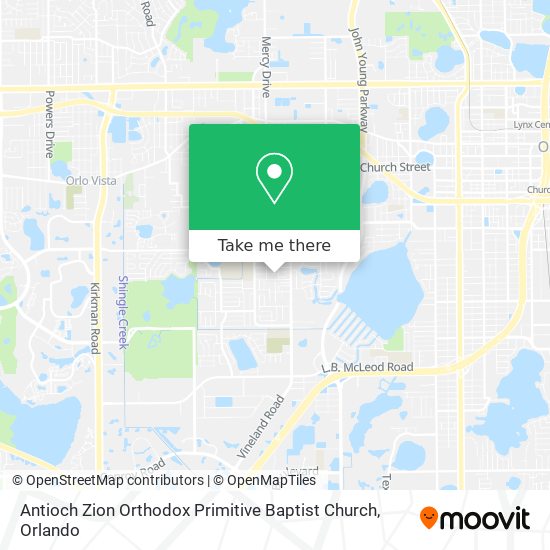 Mapa de Antioch Zion Orthodox Primitive Baptist Church