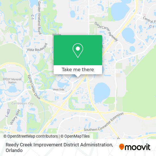Mapa de Reedy Creek Improvement District Administration