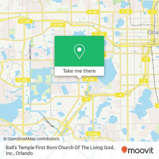 Ball's Temple First Born Church Of The Living God, Inc. map