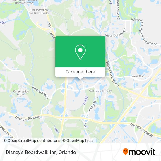 Mapa de Disney's Boardwalk Inn