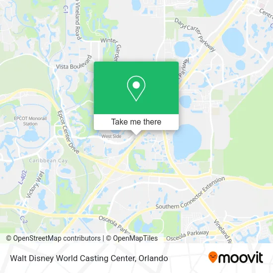 Mapa de Walt Disney World Casting Center