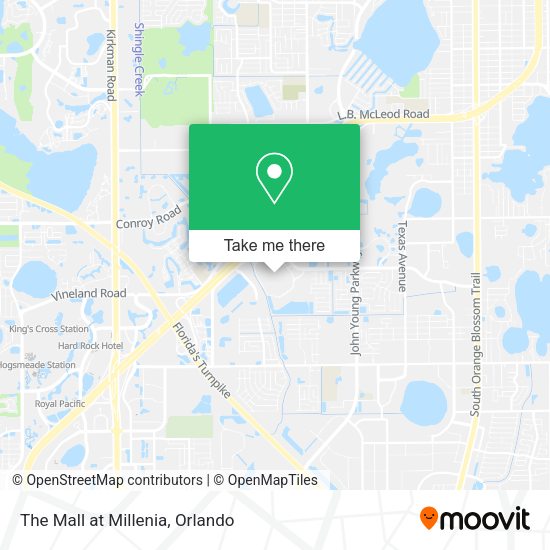 How to get to The Mall at Millenia in Orlando by Bus?