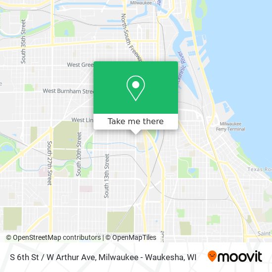 S 6th St / W Arthur Ave map
