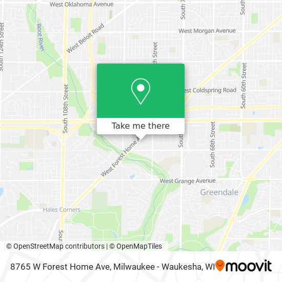 8765 W Forest Home Ave map