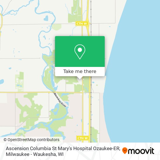 Ascension Columbia St Mary's Hospital Ozaukee-ER map