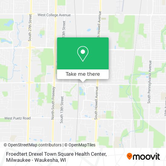 Mapa de Froedtert Drexel Town Square Health Center