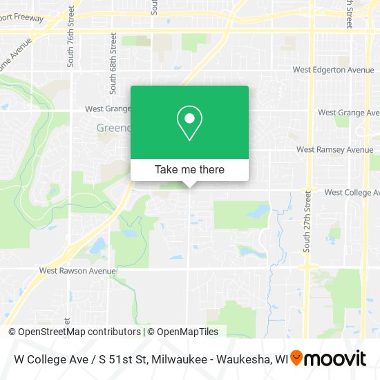 W College Ave / S 51st St map
