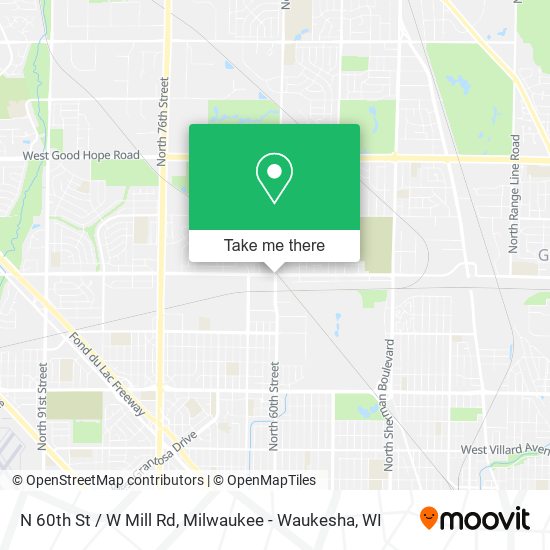 Mapa de N 60th St / W Mill Rd