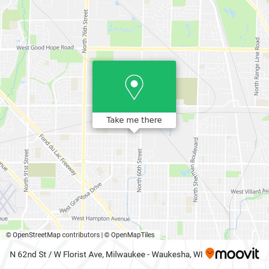 Mapa de N 62nd St / W Florist Ave