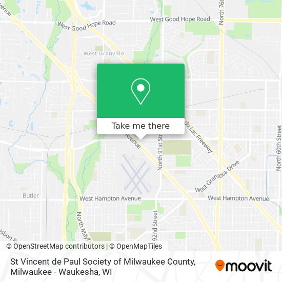 Mapa de St Vincent de Paul Society of Milwaukee County