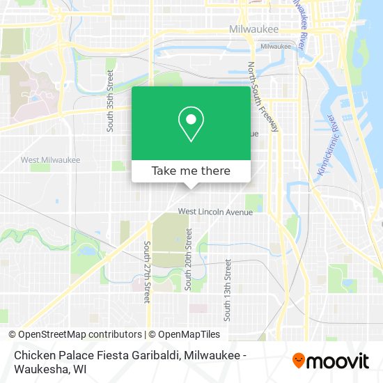Mapa de Chicken Palace Fiesta Garibaldi