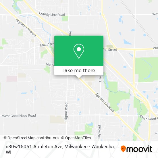 Mapa de n80w15051 Appleton Ave