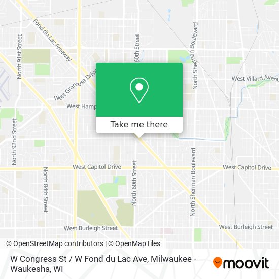 W Congress St / W Fond du Lac Ave map
