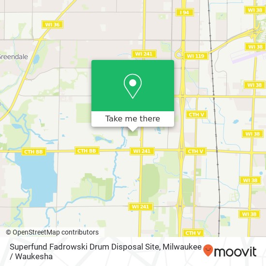 Superfund Fadrowski Drum Disposal Site map