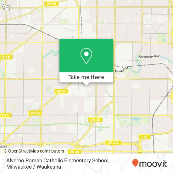 Alverno Roman Catholic Elementary School map