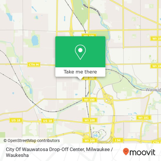 City Of Wauwatosa Drop-Off Center map