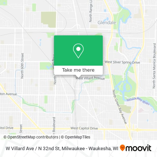 W Villard Ave / N 32nd St map