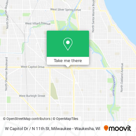 W Capitol Dr / N 11th St map