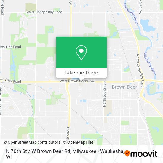 Mapa de N 70th St / W Brown Deer Rd