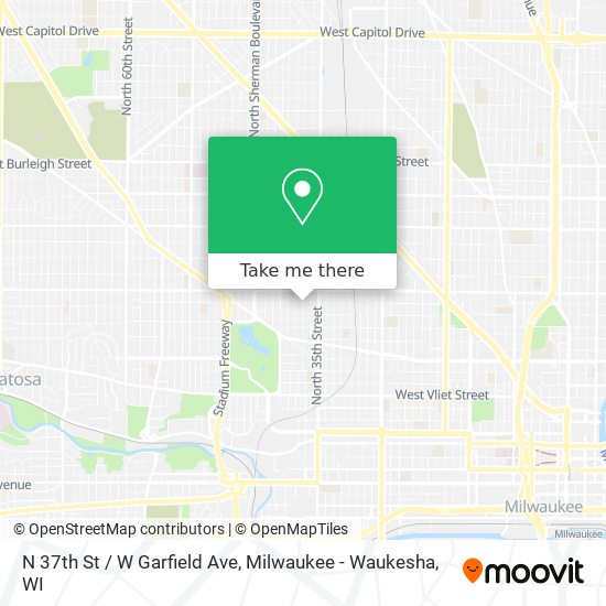 Mapa de N 37th St / W Garfield Ave