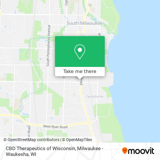 CBD Therapeutics of Wisconsin map