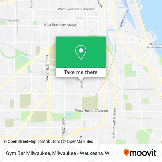 Mapa de Gym Bar Milwaukee