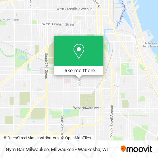Gym Bar Milwaukee map