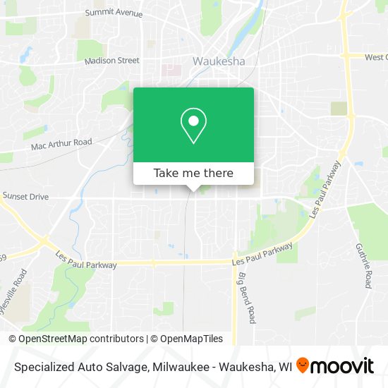 Specialized Auto Salvage map