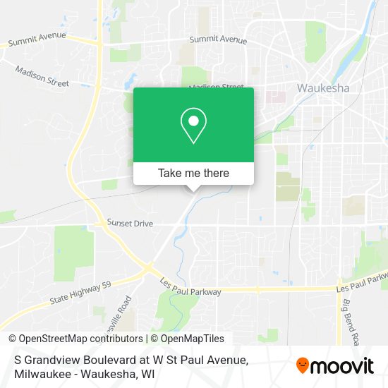 Mapa de S Grandview Boulevard at W St Paul Avenue
