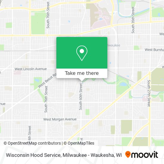 Mapa de Wisconsin Hood Service