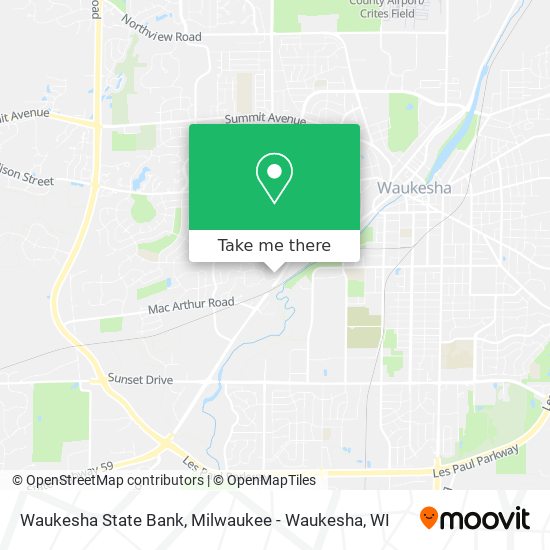 Waukesha State Bank map