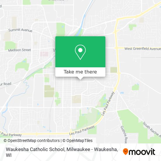 Waukesha Catholic School map