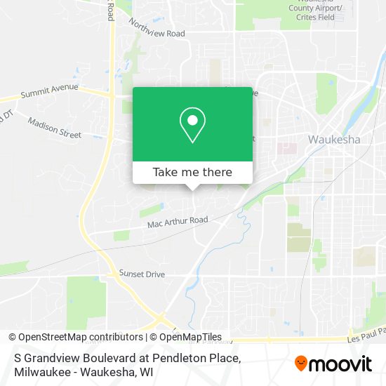 S Grandview Boulevard at Pendleton Place map