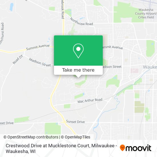 Crestwood Drive at Mucklestone Court map