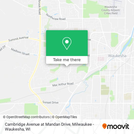 Mapa de Cambridge Avenue at Mandan Drive