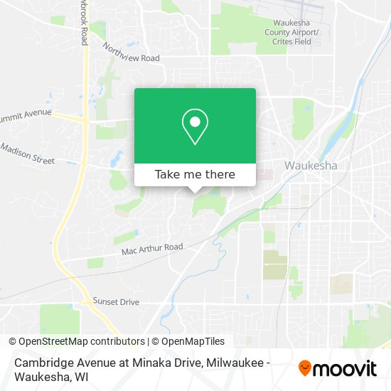 Cambridge Avenue at Minaka Drive map