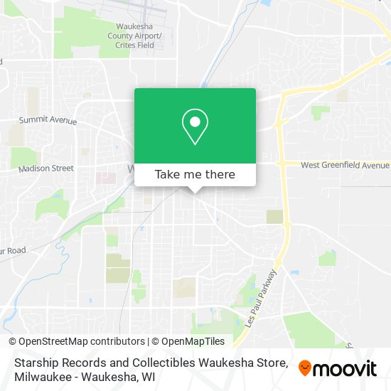 Starship Records and Collectibles Waukesha Store map