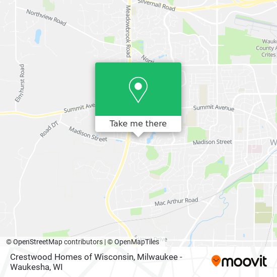 Crestwood Homes of Wisconsin map