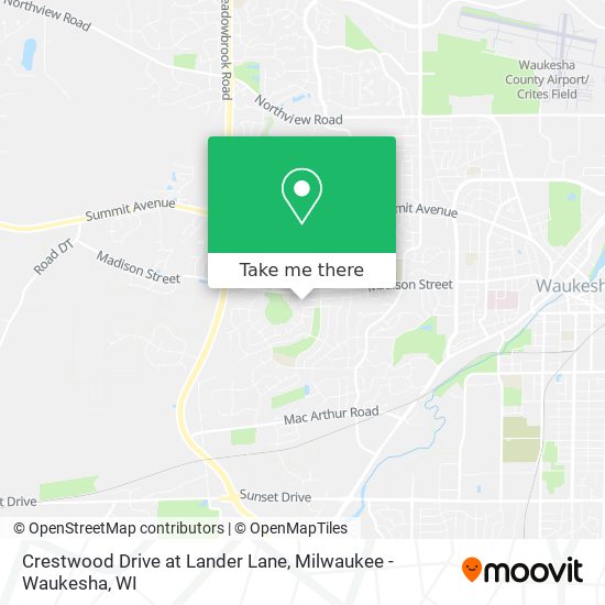 Crestwood Drive at Lander Lane map