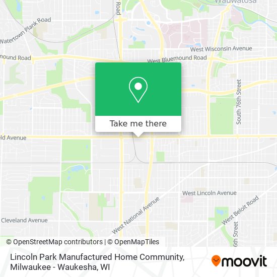 Mapa de Lincoln Park Manufactured Home Community