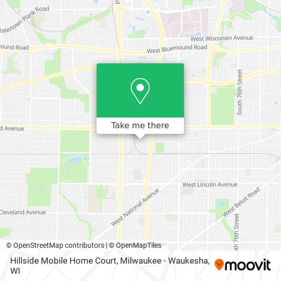 Mapa de Hillside Mobile Home Court