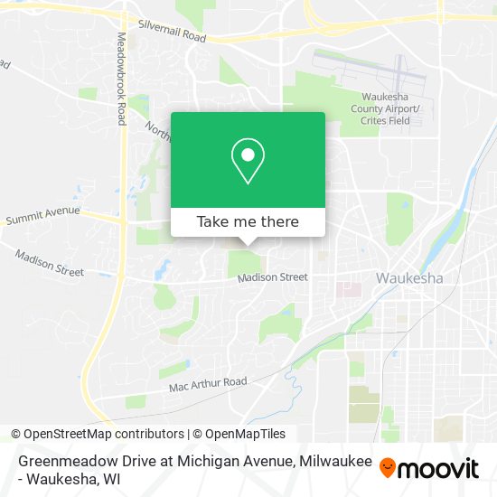 Greenmeadow Drive at Michigan Avenue map