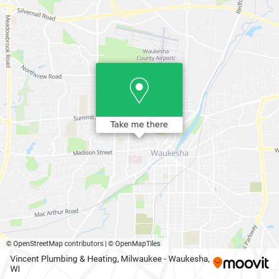 Vincent Plumbing & Heating map