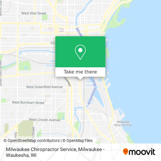 Milwaukee Chiropractor Service map