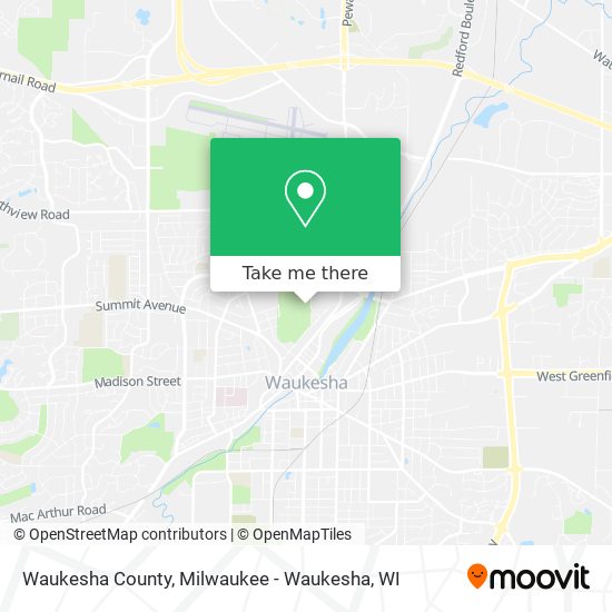 Mapa de Waukesha County