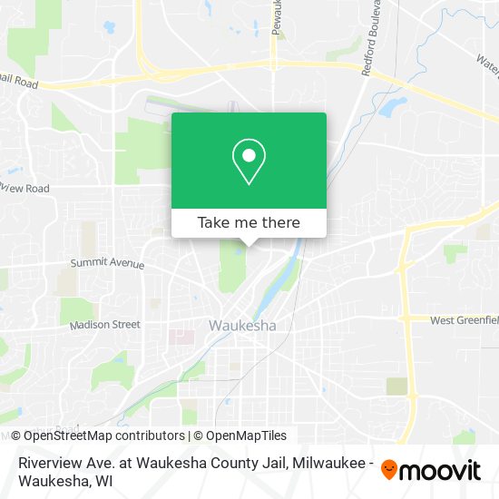 Riverview Ave. at Waukesha County Jail map