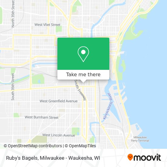Ruby's Bagels map